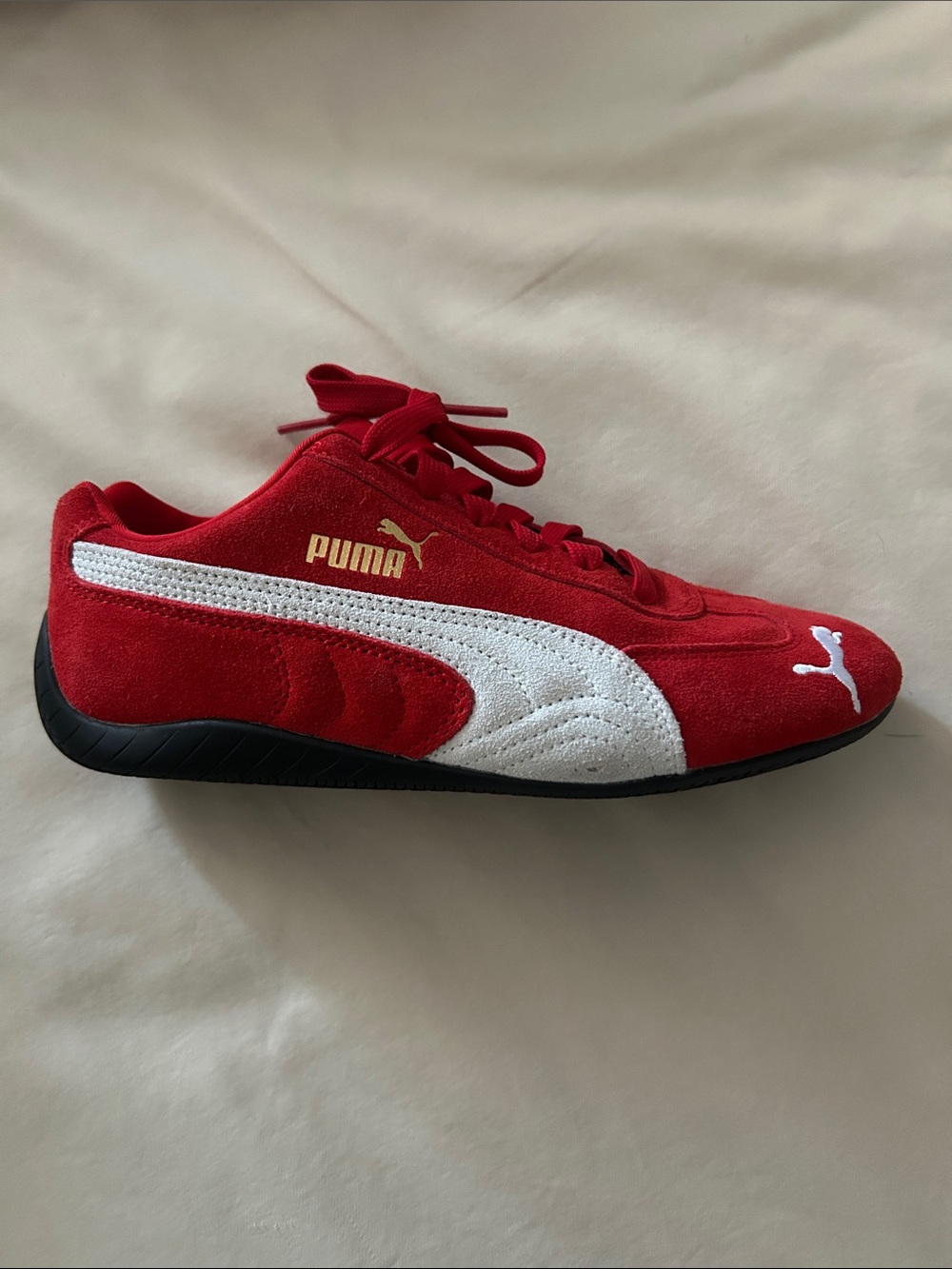 Puma Women’s Speedcat OG Red and White Sneakersi